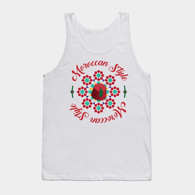 Gift For Friend Moroccan Style Tank Top by HozDes